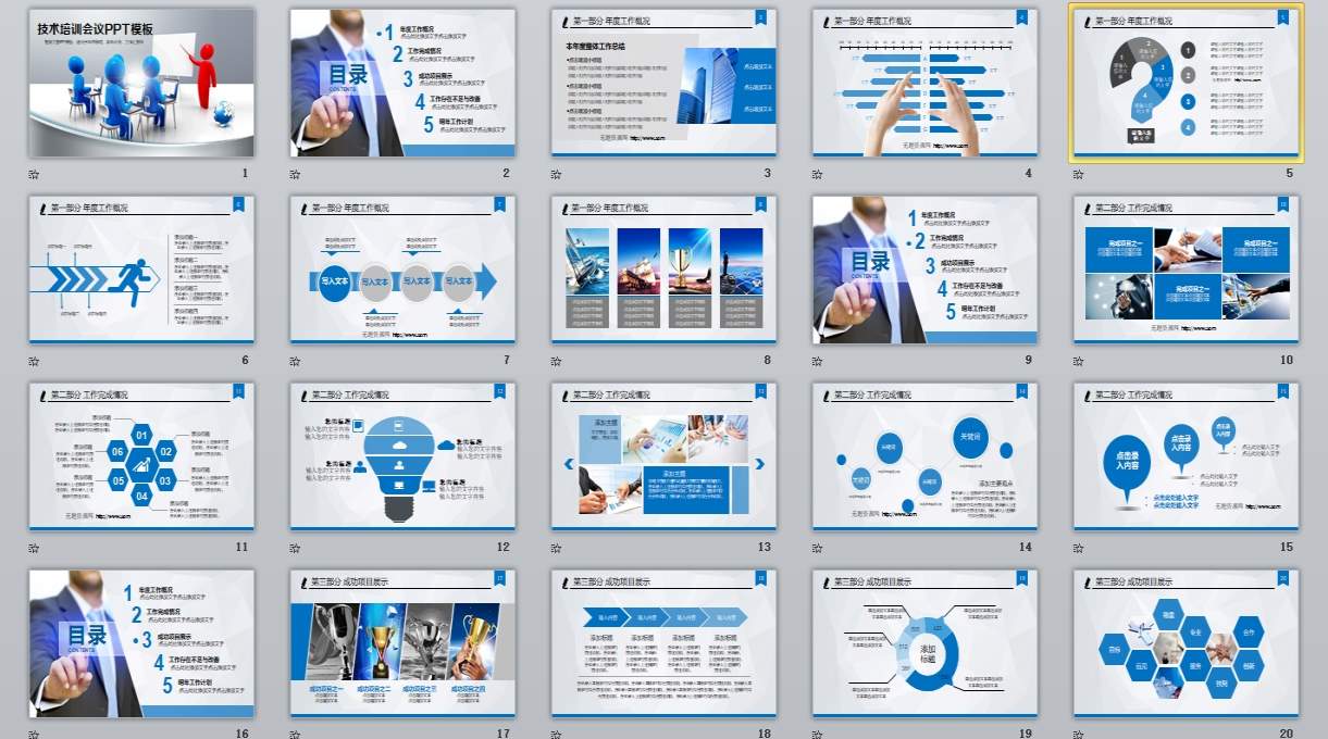 企业内部培训模板PPT模板 (21)0