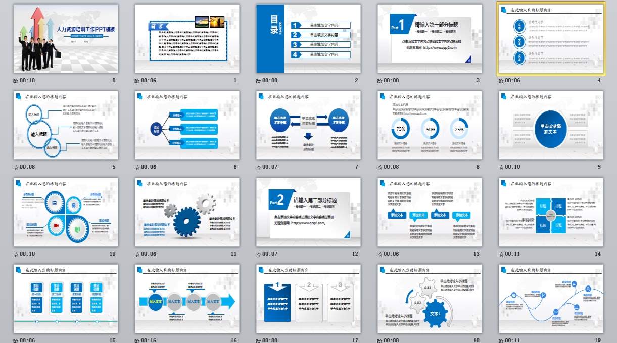 企业内部培训模板PPT模板 (10)0